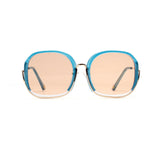 Large Half Frame UV400 Sunglasses – Colorful Fashion Shades