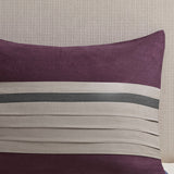 7 Piece Faux Suede Comforter Set Purple Queen
