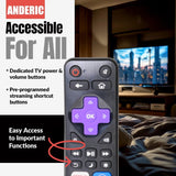 Anderic Substitute for Roku RC-ALIR EXPRESS Streaming Remote Control 3226001237 [RRST01]