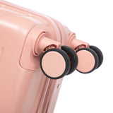 ABS 2-Piece Luggage Set with Spinner Wheels and Combination Lock - Pink