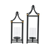 Set of 2 Arched Iron Lanterns