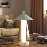 3-Way Dimmable Bedside Lamp 12"H Umbrella-shaped