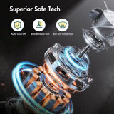 1.6qt Stainless Steel Electric Kettle with LED Light Fast Boil