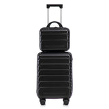 ABS Spinner Wheel Luggage Set with Combination Lock - Black