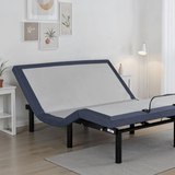 Full Adjustable Bed Base with Wireless Remote - Blue-Gray