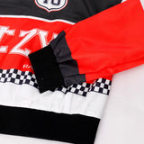Women's Loose Fashion Short Letters Casual Zipper Jacket Coat