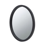 Circle Wall Mirror with Wooden Frame - Black, Light Brown, Dark Brown
