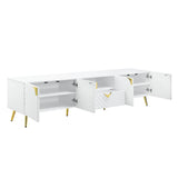 Gaines - High Gloss TV Stand - White