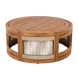 27.95" Acacia Wood Outdoor Coffee Table