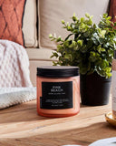 Pink Beach Jar Candle, 11.6Oz Pineapple & Coconut Scented Natural Soy Candles for Home Scented, 70 Hour Burn Time, Home Decor Gift for Women, Friends, Family, Colleagues, Couples