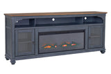 Fireplace TV Stand For TVs Up To 95" - Blue