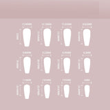 Black Edge Rhinestone Fake Nails