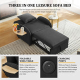 Sleeper Sofa Chair Bed - 3 In 1 Convertible Armchair