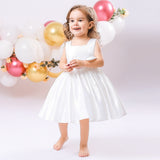 Big Bow Flower Girl Birthday Wedding Dress - # BAAA51110008