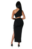 One Shoulder Sleeveless Cut Out Dress