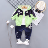 Boys' Cartoon Long Sleeve 3-Piece Outfit Set | 0-4 Years - # BAAA71710023 & BOAA11310015