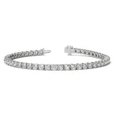 6ctw Created Sapphire Tennis Bracelet - 3mm Stones - 14K Gold Overlay in White, Yellow or Rose Gold