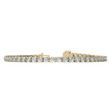 6ctw Created Sapphire Tennis Bracelet - 3mm Stones - 14K Gold Overlay in White, Yellow or Rose Gold