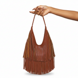 Untamed Leather Fringe Shoulder Bag
