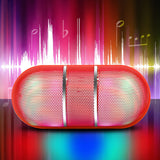 Ultra-Portable Rainbow LED Wireless Speaker - Red