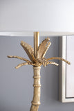 D16x31' Leaf Lamp with Marble Base Gold
