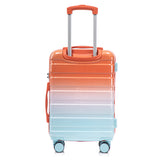 2 Pc PC Spinner Wheel Luggage Set with Lock - Gradient Blue Red