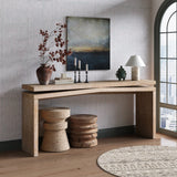 65-Inch Rustic Solid Wood Console Table, Antique Natural