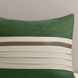 7 Pc Faux Suede Comforter Set Green Queen