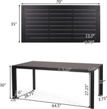 7 Pieces Outdoor Modern Metal and Polypropylene Dining Set