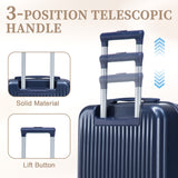 ABS Spinner Luggage Set with Combination Lock - Navy