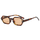 Polygonal Small-Frame Sunglasses – Hexagonal Unisex UV Protection