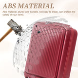 ABS Spinner Wheel Luggage Set with Combination Lock - Red