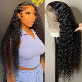 32Inch Deep Curly Wave Lace Front Wig Human Hair 13×4 Lace Frontal Wig for Women