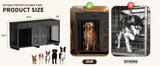 Dog Crate Furniture TV Stand - 2-in-1 Wooden Dog Kennel with Storage