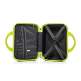 2-Piece Polycarbonate Spinner Wheel Luggage Set with Lock - Green & Yellow