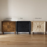 Mid-Century Modern Credenza Sideboard, 31.5-Inch, Antique Natural