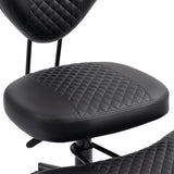 Meditation Chair with Lumbar Support and Height-Adjustable Seat, Black