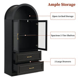 Modern Minimalist Arched Top Storage Cabinet