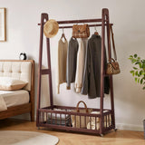 Solid Wood Freestanding Clothing Garment Rack