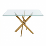 47.24" Rectangular Glass Dining Table