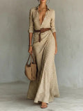 Women's Belted Irregular Pleated Dress