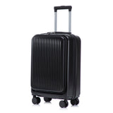 ABS Spinner Wheel Luggage Set with Cosmetic Case - Black