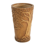 Tall Antique Bronze Tree-Embossed MGO Planter