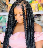 36" Butterfly Box Braids Wig | 360 Lace Frontal | Ombre & Color Options | Baby Hair | Clearance