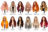 Water Wave Curly Light Brown With Highlights Lace Front Human Hair 24' Pre Plucked HD Transparent Wigs