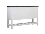 Brown and Antique White Sideboard