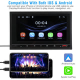 7In Universal Wireless Car MP5 Player 1080P Video Player Stereo Audio FM Radio Aux/USB Input with Rear View Camera Remote Control