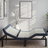 Twin XL Adjustable Bed Base with Head/Foot Tilt and Lumbar Adjustment - Blue Gray
