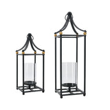 Set of 2 Arched Iron Lanterns