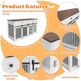 63" Large Dog Crate Furniture for Double Dogs